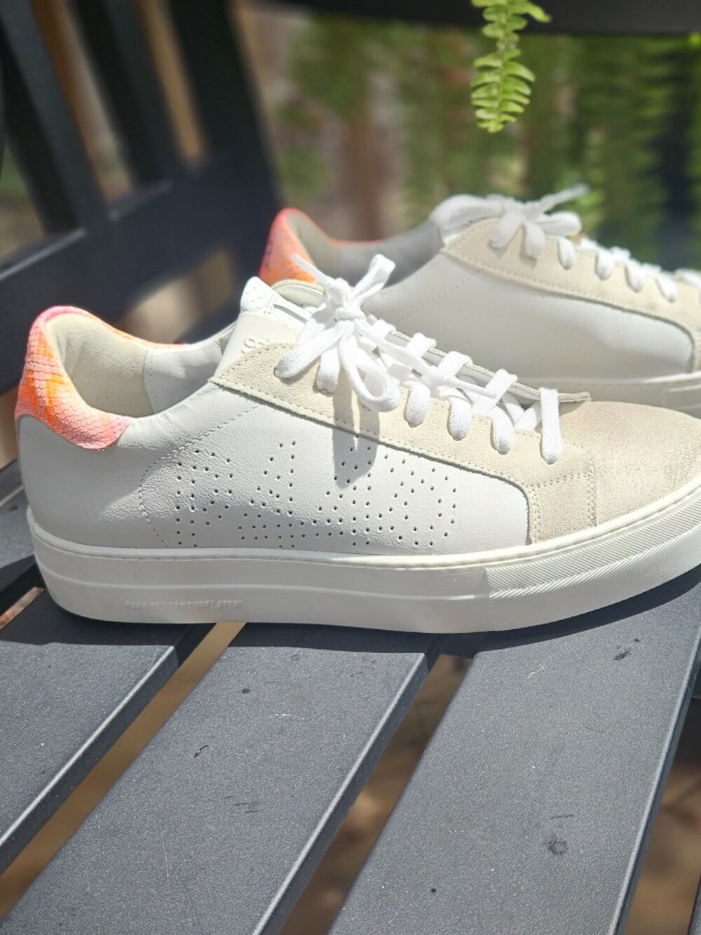 P448 Sneakers size 10 1/2 - EU 41 - White - Pink - Orange